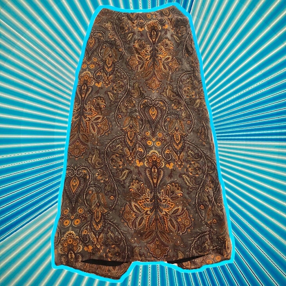 90s VINTAGE PAISLEY SKIRT